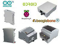 Cajas carril din para Raspberry, Arduino Uno, Beaglebone y Odroid