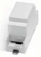 Caja para encapsular equipos electronicos IP68 con resina de poliuretano y fijacion a carril DIN o tornillos